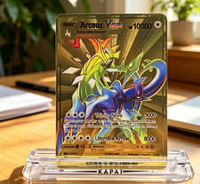 Pokemon Arceus VMAX Metal Gold Card 10000 Points TCG Collectible Card Kids Gift picture