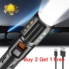 NEW 99000000LM Super Bright LED Tactical Flashlight Rechargeable Flashlights picture