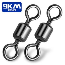 50~200pc Fishing Barrel Swivel 9~1320LB Stainless Rolling Swivel with Solid Ring picture