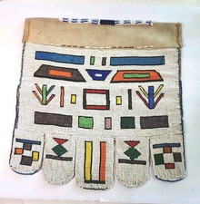 Vintage African Ceremonial Wedding Beaded Apron Can Be A Wall Hanger -tt picture