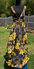 ANTHROPOLOGIE SIZE 4 VENDELA MAXI LONG DRESS FLORAL MOULINETTE SOEURS BROWN $395 picture