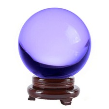 Amlong Crystal Meditation Divination Sphere Crystal Ball with Wood Stand picture