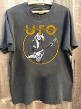 Vintage style UFO Michael Schenker short sleeve charcoal color unisex T shirt picture