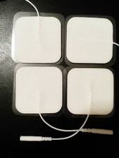 SQUARE SHAPED ELECTRODES (8) MASSAGE PADS FITS iReliev ET-7070 EMS TENS ET-1313 picture