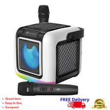 Singing Machine My Cube Studio Karaoke Speaker 2 Wireless Mics Bluetooth New picture