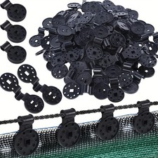 100PCS Black Plastic Net Clips - For Shade Cloth & Garden Netting Fixing picture