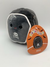 Squishmallow Plush Alva Casket Halloween Exclusive Tombstone Coffin 5