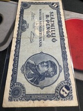 Authentic Hungary 100 Quintillion b-Pengo 1946, CIRCULATED Currency, P-131 picture