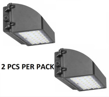 2Pcs/Pack 60W Led Outdoor Full Cut Off Wall Pack Light with Photocell 5000K ETL picture