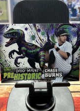 2024 Wild Card Dino-Might Stegosaurus Chase Burns #DMSTG2-CB Green Foil /15 (RC) picture