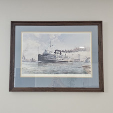 Robert McGreevy Signed Limited Edition Numbered Ship Print Framed 1981 picture