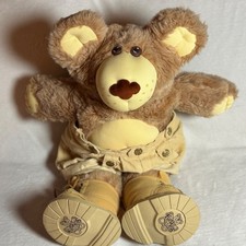 Vintage 1983, 1984 Furskins Boy Plush Bear with Tan Corduroy Shorts & Tan Boots picture