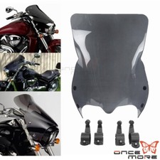 V Shape Windshield WindScreen W/ 4 x Bracket For Suzuki Boulevard M109R 06-14 picture
