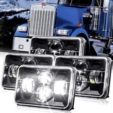 4x6 LED Headlights 4PCS 65W Hi/Low Sealed Beam For Kenworth T600 T800 W900 picture