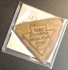 Vintage USAF Approved Packaging Data Bronze Tag  picture