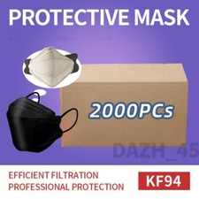 [2000 PCs] Black KF94 Disposable Face Mask 4 Layer Wholesale or Bulk buy Order picture