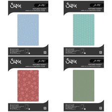 Tim Holtz Sizzix A5 2D Embossing Folder (Dots, Poinsettia, Snowflakes, Sparkle) picture