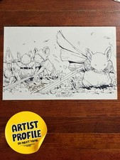 Original Hand-Drawn Comic Art MOUSE GUARD Joe Del Beato SIGNED 11x17 BOOM picture