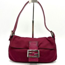 Auth FENDI Cotton Jersey Mamma Bucket Shoulder Bag Rose Pink 26424 3Y1078 picture
