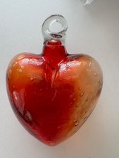 Handblown Mexican Glass Heart Large 6