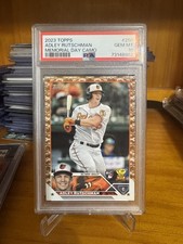 2023 Topps Adley Rutschman #250 Memorial Day Camo /25 RC Rookie PSA 10 Orioles picture