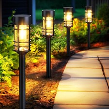 4-12Pack Solar Garden Lights Outdoor Landscape LED Light Pathway Yard Waterproof picture