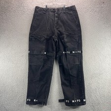 Vintage Marithe Francois Girbaud Jeans Mens 38x34 Black Strap Cargo Straight 90s picture