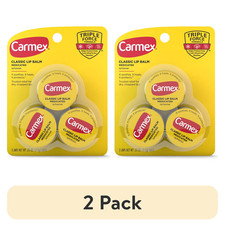(2 pack) Carmex Classic Medicated Lip Balm Jars, Lip Protectant, 0.25 oz Each, 3 picture