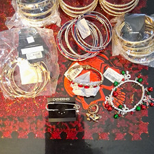 Catherines Women's Jewelry Lot 50+ Bangles Bracelets Earrings picture