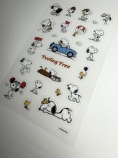 New 1 Sheet Peanuts Snoopy & Friends Clear Stickers (Authentic) picture