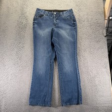 Lane Bryant Jeans Womens 14 Blue Cotton Denim Straight Faded Workwear Stretch picture