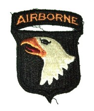 ORIGINAL 1960's 101st AIRBORNE DIVISION PATCH & TAB OFF UNIFORM (BACK GLOWS) picture