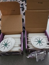 VTG Emkay 7” White Candles (97 count) Candlelight Service + Paper Protector picture