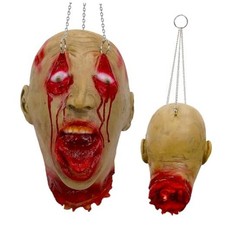 Bulex Severed Head Zombie Decorations Scary Halloween Realistic Props Hanging A picture