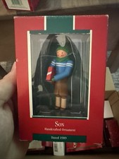 1989 Hallmark Keepsake Handcrafted Christmas Ornament Son picture