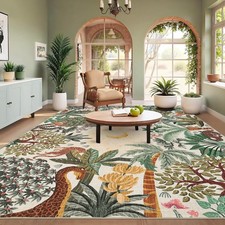 GarveeHome Large Area Rugs 10x13 for Living Room, Jungle Animal Washable Rug ... picture