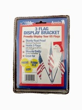 Annin Flag Makers 645002R Anti Rust 3-Flag Display Bracket Mounts Easy.. New picture
