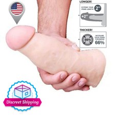 Huge XL Penis Enhancer Enlarger Male Extension Sleeve Girth Penis Hollow Sheath picture