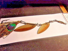 RARE PFLUEGER BEARCAT 'D' 2-SPINNER ROOSTER TAIL FISHING LURE picture