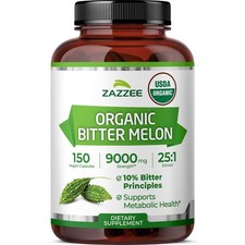 Zazzee USDA Organic Bitter Melon 25:1 Extract, 10% Bitter Principles, Vegan picture
