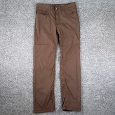 Prana Brion Slim Fit Pants Mens 32x32 Brown Hiking Outdoor Stretch picture
