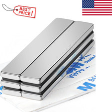 6 Pack Super Strong Bar Magnets Heavy Duty, Large Flat Magnetic Powerful Strips picture