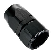 New 20AN Straight Female Swivel Hose End Oil Fuel Fitting Adapter Aluminum Black picture