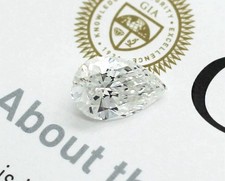 GIA Certified 0.49ct F/SI2 Laser Inscribed Pear Brilliant Cut Loose Diamond picture