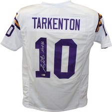 Fran Tarkenton Autographed/Signed Pro Style White Jersey Beckett 44016 picture