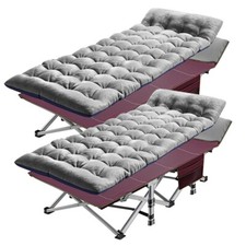 NAIZEA Adults Heavy Duty Portable 2 Pack Folding Cot Camping Cots Sleeping Bed picture