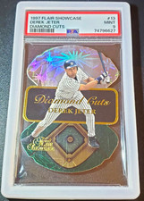 DEREK JETER 1997 FLAIR SHOWCASE DIAMOND CUTS INSERT PSA 9💎 N.Y YANKEES 🔥 RARE  picture