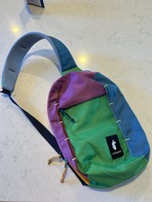 Cotopaxi Multicolor Colorblock Crossbody Sling Bag Zip Closure Adjustable Strap picture