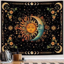 ARTCREATOR Sun and Moon Tapestry Astrology Space Wall 59
