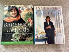 Lot (2) Signed Ina Garten Barefoot In Paris Parties Autographed 1st Edition HC picture